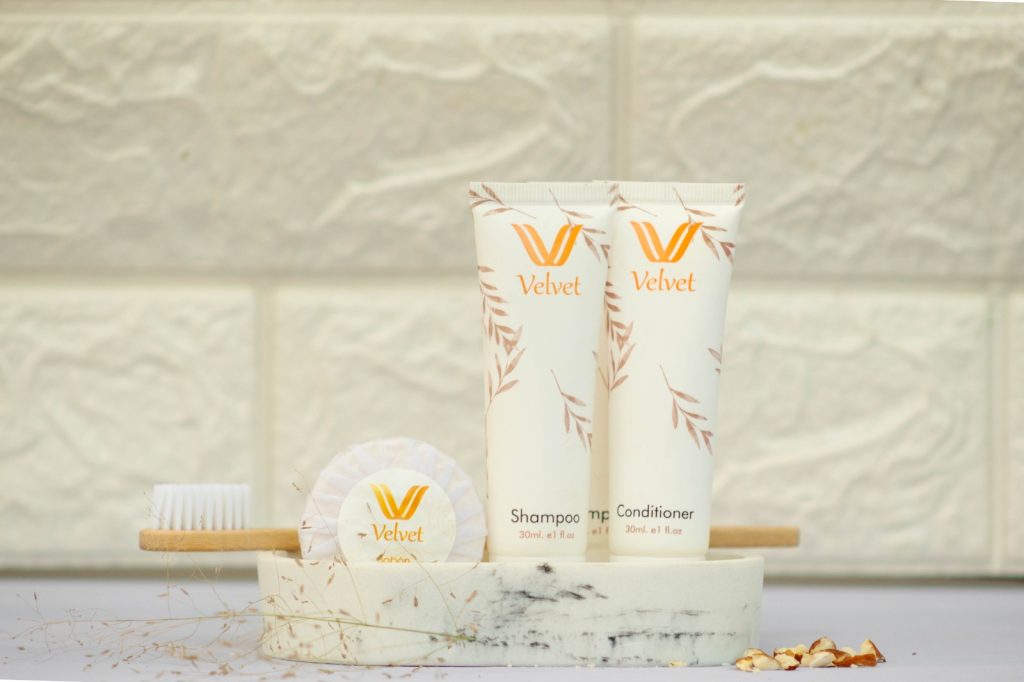 set completo de amenities de la colecciono velvet