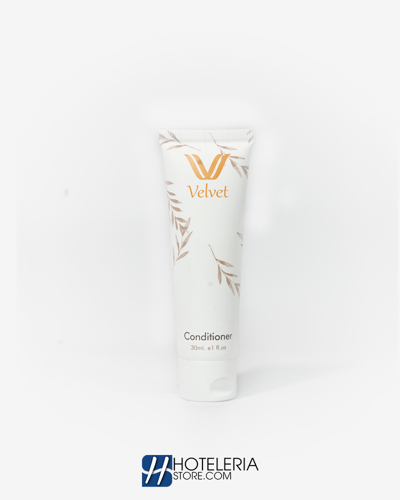 Acondicionador Velvet en presentacion frasco perfecto para hoteles business.