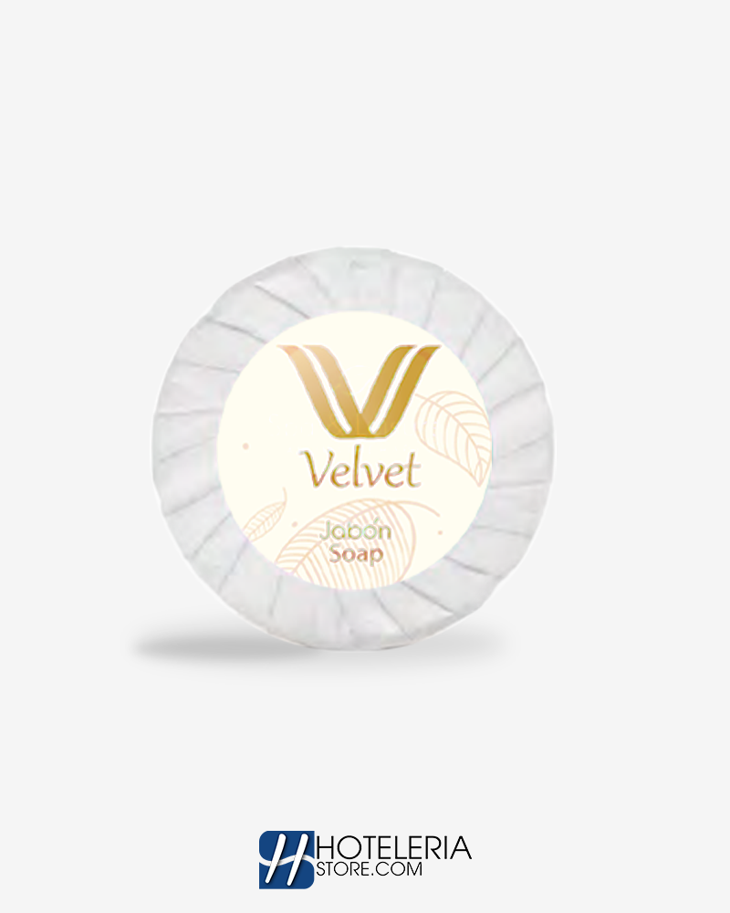 Jabón Velvet y Doux con esencia de nueces, almendras y lavanda, romero, amenities premium para hoteles business.