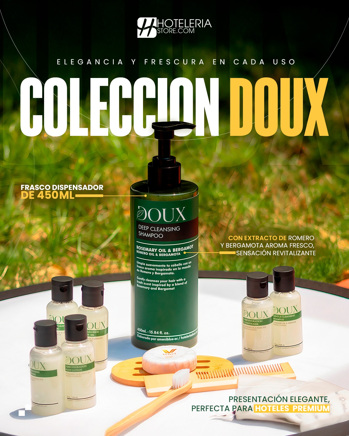 Imagen informativa de los amenities Doux